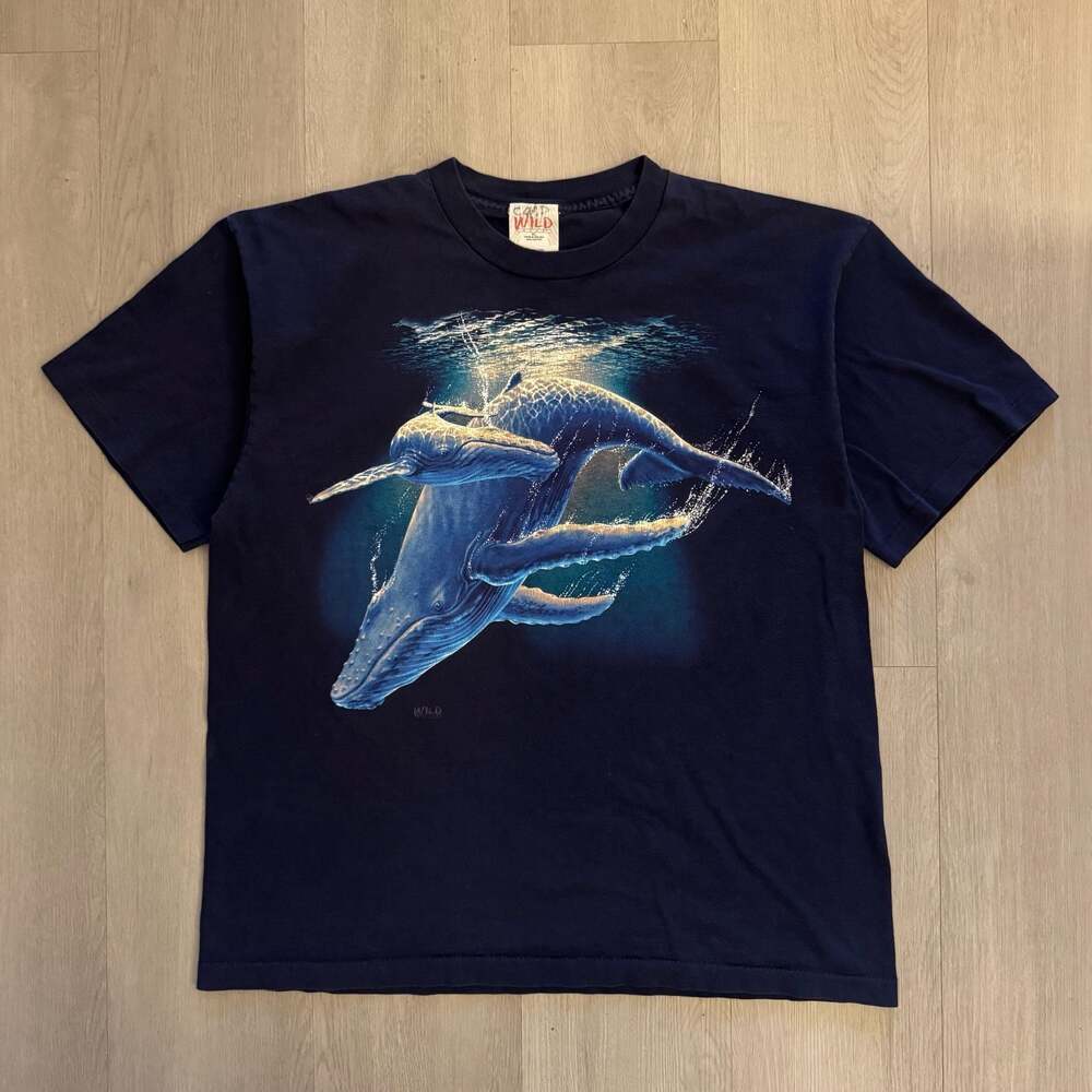 Vintage Camp Wild Wear Humpback Whale Graphic T-Shirt
